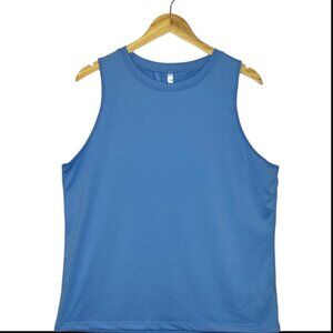 Fabletics Dry-Flex Open Back Tank Blue Sz XL